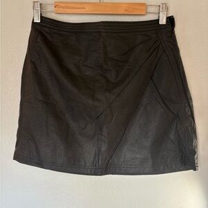 Black Faux Leather Skirt